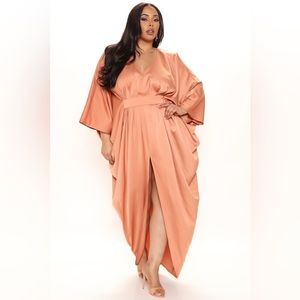 “Spectacular Woman” Satin Maxi Dress